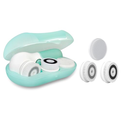 Facial Cleansing Brush Set with 3 Replacements - Deep & Gentle Skin Care