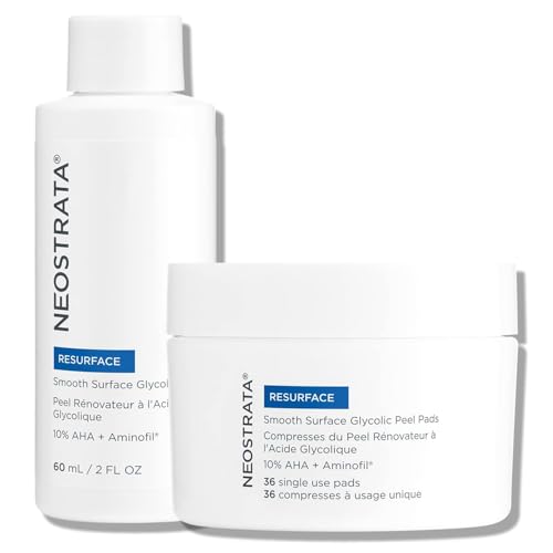 Glycolic Acid Face Peel Toner with Pads - High-Strength Exfoliating Treatment, Fragrance-Free