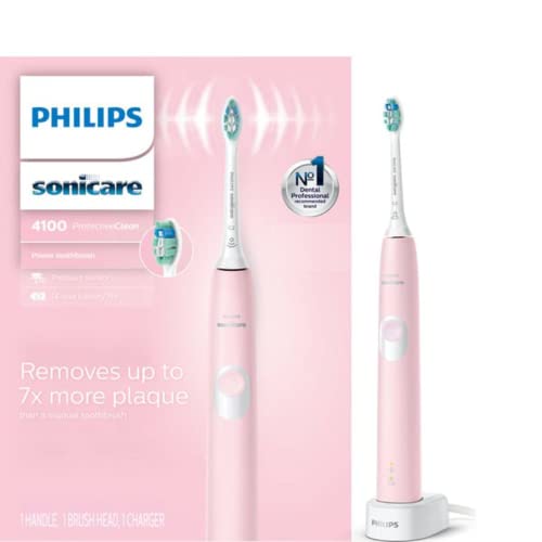 Electric Rechargeable Toothbrush for Plaque Control Pastel Pink