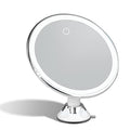 Fancii Rechargeable 10X Magnifying Makeup Mirror with 3 Light Settings - Large 8 inch Lighted Travel Vanity Mirror, Locking Suction Cup, 40pcs Dimmable LEDs, 12 Hours Battery Life - Luna 2