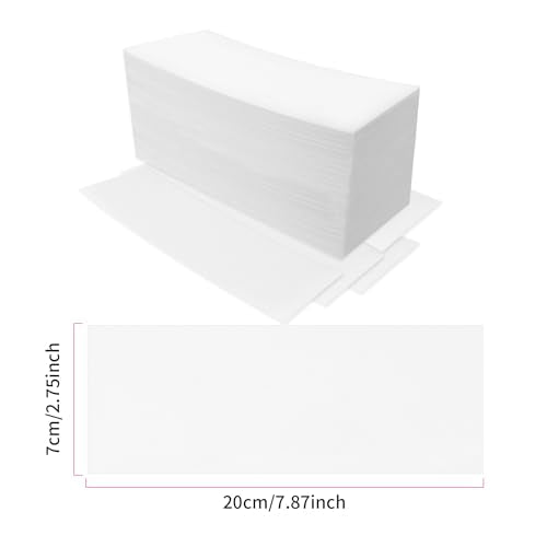 Beauty7 Non Woven Stripes 200 Wax Strips for Warm Wax Sugar Paste 2.7''x8'' Disposable Depilatory Paper Tear-resistant Hair Removal Tool Depilation for Leg Chest Back Under Arm for Women and Men