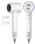 High Speed Hair Dryer with Ionic Technology - White - 150,000 RPM Brushless Motor, Lightweight & Travel-Friendly