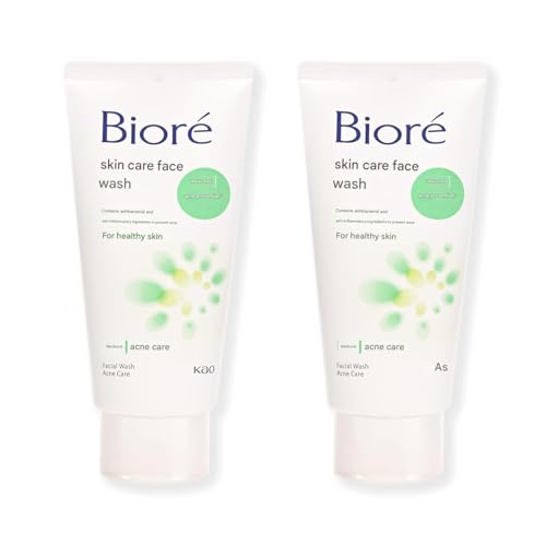 Bi-ore Facial Cleanser Twin Pack 130g x 2 - Gentle Face Wash for Women, Deep Cleansing Facewash Formula Removes Dirt & Oil, Suitable for Sensitive Skin, Maintains Moisture Without Over-Drying