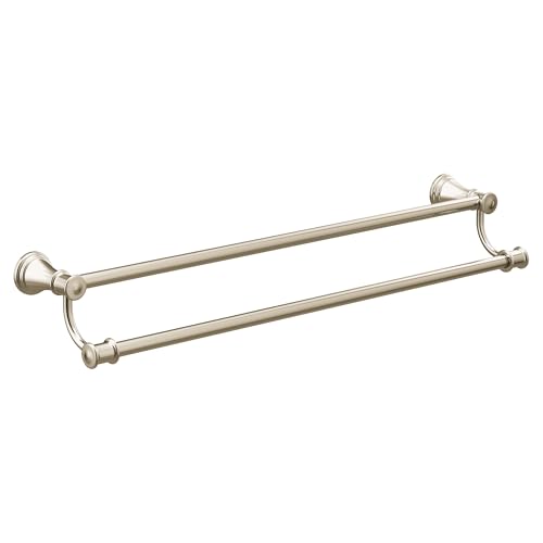 Moen Belfield 24-Inch Double Towel Bar Polished Nickel - Bathroom Accessory
