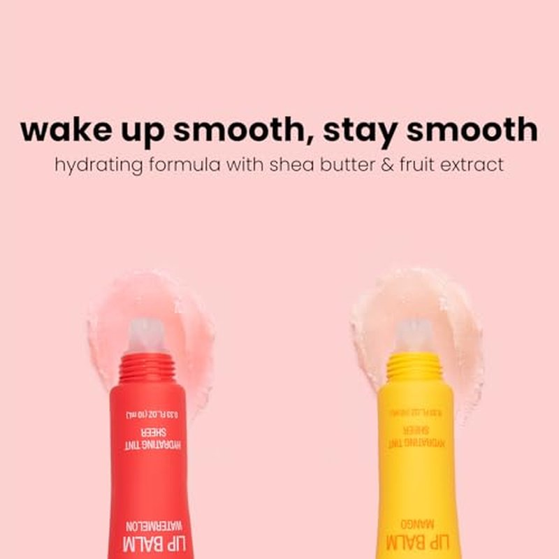 Epielle Lip Balm Duo Watermelon & Mango, Hydrating Tint Sheer, Shea butter & Fruit Extract, Kbeauty, Stocking Stuffers