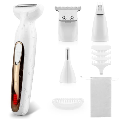 4-in-1 Waterproof Body & Bikini Trimmer for Men and Women - Cordless, hypoallergenic blades, USB Rechargeable