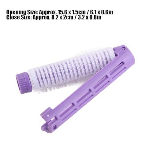 20pcs Hair Curling Rollers Set for DIY Perm - Purple, No Heat, Hair-Friendly