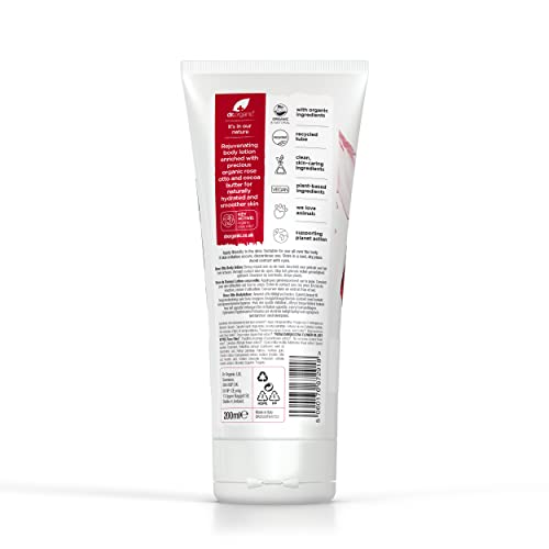 Organic Rose Otto Skin Lotion - Hydrating Anti-Ageing Body Moisturizer 6.8 fl oz