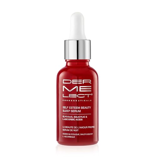 Dermelect Cosmeceuticals Self-Esteem Beauty Sleep Serum ? Exfoliating Nighttime Treatment with Glycolic Acid, Salicylic Acid & Vitamin C ? Enhances Skin Radiance & Smooths Texture ? 1 oz
