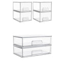 Vtopmart 4Pack 4.4''Tall and 2Pack 12'' Wide Stackable Makeup Organizer Storage Drawers Set