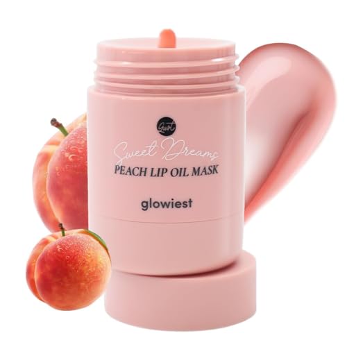 Glowiest Sweet Dreams Peach Lip Oil Mask Hydrating Lip Treatment for Sensitive Skin
