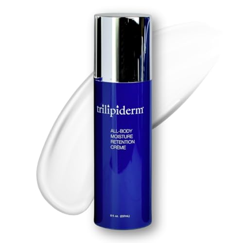 Trilipiderm All-Body Moisture Retention Cr?me ? Plant-Based Body Moisturizer Lotion for Dry Skin, Lightweight Daily Face and Body Cream with Meadowfoam & Vitamin E, Non-Greasy Hydrating Lotion, 8 oz