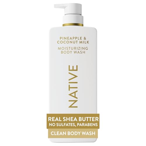 Moisturizing Body Wash with Shea Butter - Hydrating & Gentle for Sensitive Skin, Pineapple & Coconut Milk, 22 Fl Oz (Pack of 6)