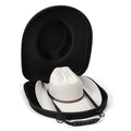 Anysiny Cowboy Hat Travel Case - Black, Crush Proof, Fits 2 Hats with Adjustable Straps