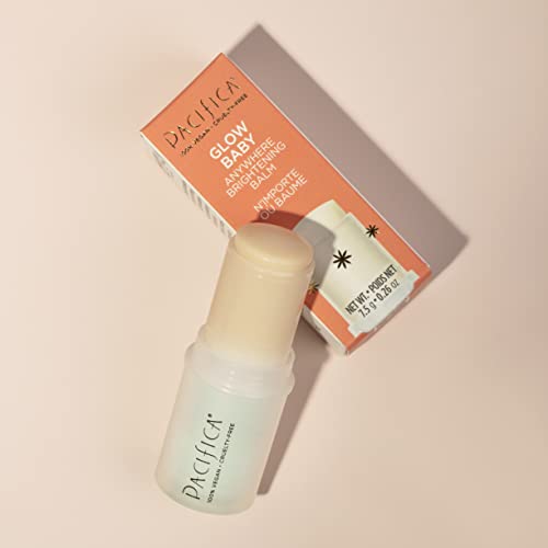 Pacifica Glow Baby Vitamin C Serum Stick ? Brightening Balm for Dark Spots & Undereyes, Hydrating with Hyaluronic Acid, Instant Illuminating Glow, Vegan