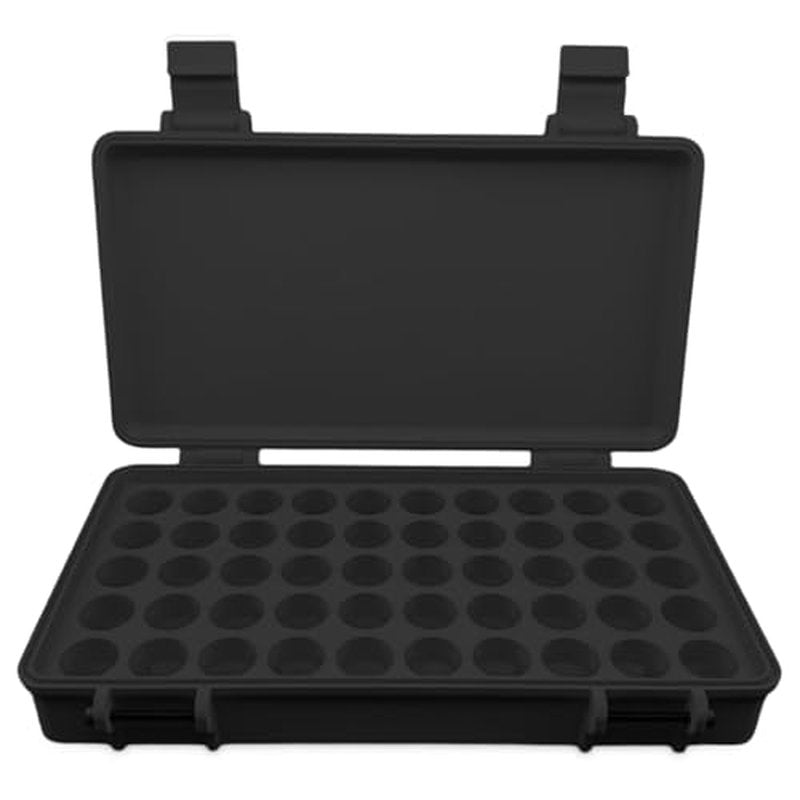 3D Printed Vial Storage Case - Waterproof 3ml Vial Storage Case with 50 Slots - Freezer Safe Hard Shell Essential Oil Case for Home, Fridge, Travel, 16mm Max Diameter, 35mm Max Height
