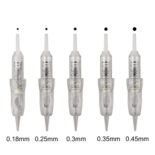 Guapa 3P Disposable Spiral Cartridge Needles for Permanent Makeup Eyebrows Eyeliner Lip - 50pcs