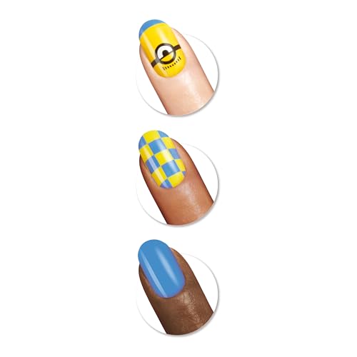 Sally Hansen Salon Effects Perfect Manicure Press-On Nails | Easy to Apply, Non-Damaging | 24 Nails, Adhesive Tabs, File & Alcohol Pad Included | Despicable Me ? One in a Minion