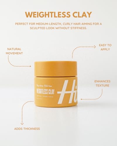 Weightless Hair Clay Pomade for Men, Light Hold & Natural Finish