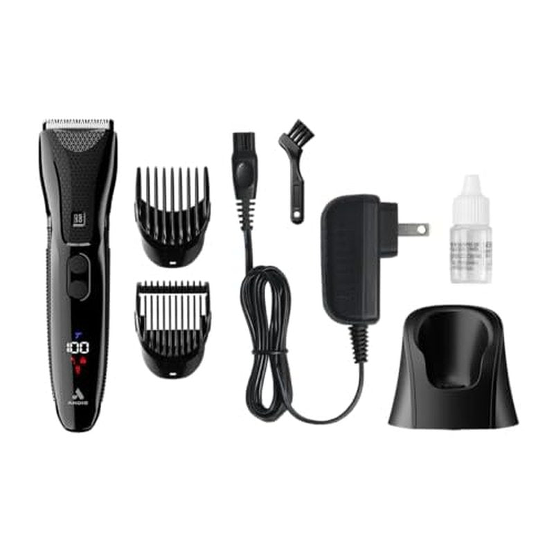Andis Explorer Waterproof Beard & Body Trimmer: Precision Cutting, Advanced Features, and Long-Lasting Power, Lithium Ion Battery, 4 Function Display, Ceramic Cutter, Turbo Mode, Black, 562066