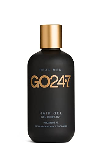 Men's Medium Hold Hair Gel - Flake-Free, Brushable & Natural Finish, 8 fl oz
