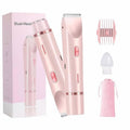 Bikini Trimmer for Women, 2 in 1 Electric Razors for Women - Double Head, Rechargeable, IPX7 Waterproof, Pain-Free Hair Removal for Facial, Body & Sensitive Areas with Ceramic Blades, Cordless