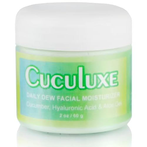Beesaluxe Cuculuxe Daily Dew Facial Moisturizer ? Hydrating Face Cream with Cucumber, Hyaluronic Acid & Aloe ? Gentle Daily Moisturizer for Sensitive Skin