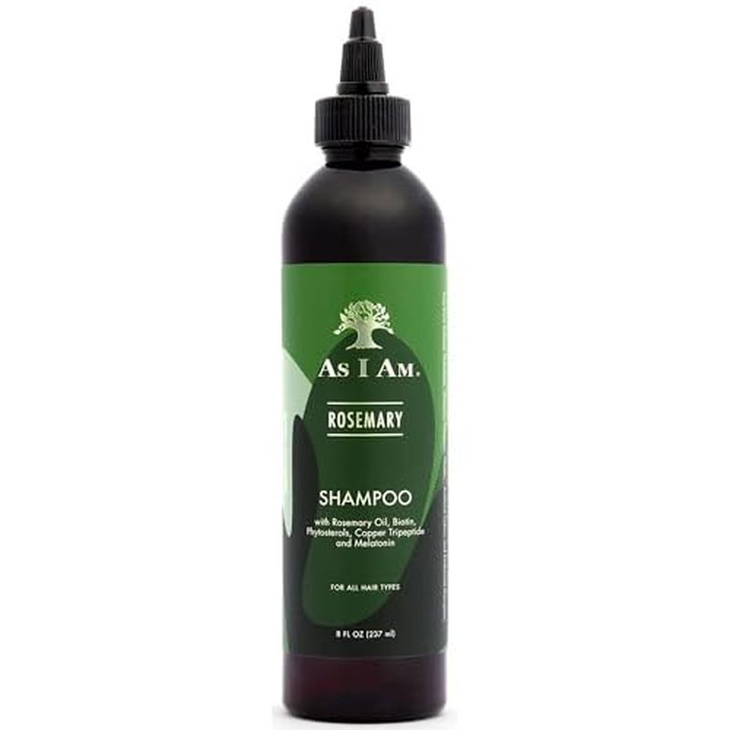 As I Am Rosemary Shampoo 8 oz - Scalp Treatment for Hair Density - with Biotin & Saw Palmetto