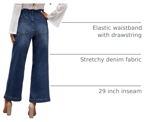 XX-Large Wide Leg Bell Bottom Jeans for Women High-Waisted Stretch Y2K Style - Lapis Loft