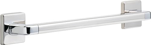 18-Inch Modern Decorative ADA Grab Bar - Polished Chrome, Wall Mount