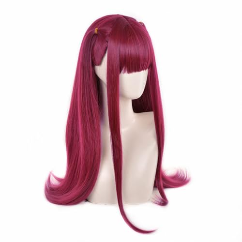Anime Cosplay Wig Rose Red Long Straight Pigtails - Halloween Costume - Variation of THIS listing Rose Red-3