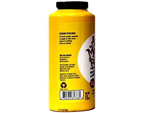Anti Monkey Butt Men's Body Powder - Sweat Absorbing & Skin Comfort