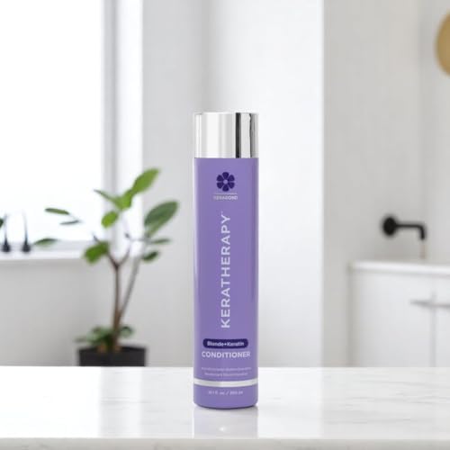 Keratherapy Totally Blonde Violet Toning Conditioner, 10.1 fl oz – Purple Color-Treated Hair Conditioner