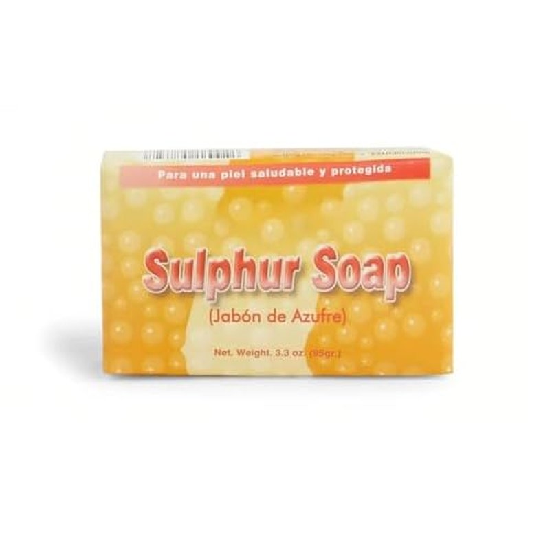 Lanman & Kemp Sulfur Soap Bar, Sulphur Soap, Jabon de Azufre 3.3 Oz (Pack of 4)