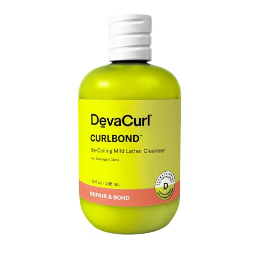 DevaCurl CurlBond Re-Coiling Mild Lather Hair Cleanser 12 fl oz - Reduces Frizz & Preserves Color