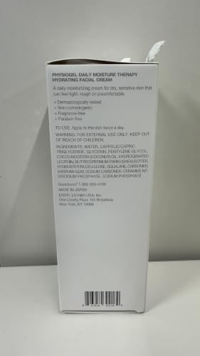 Hydrating Facial Moisturizer with Ceramide - 72H Lasting Hydration, 2.5 fl oz Pack of 2 - Suitable for Dry & Sensitive Skin - Face Cream
