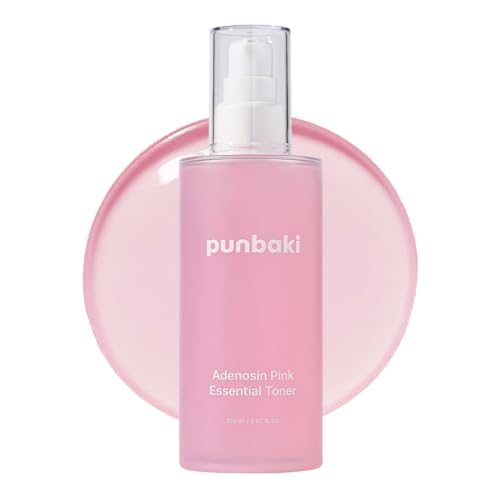Adenosin Pink Essential Toner 150ml / 5.07fl.oz Hydrating & Firming Toner for Wrinkles, Fine Lines & Dull Skin, Peptides for Radiance, Korean Skincare