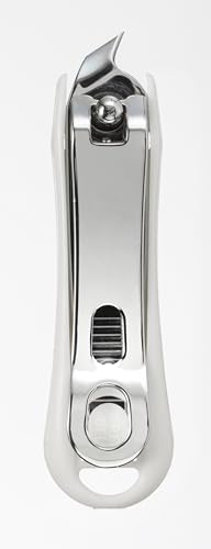 SE-033 Shear with Lime File - White, Nail and Cuticle Grooming Tool