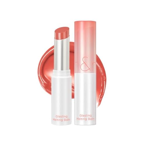 rom&nd GLASTING MELTING BALM 03 Sorbet Balm: K-Beauty Hydrating Tinted Lip Gloss for Crystal-Clear Water-Gloss Shine & Long-Lasting Comfort