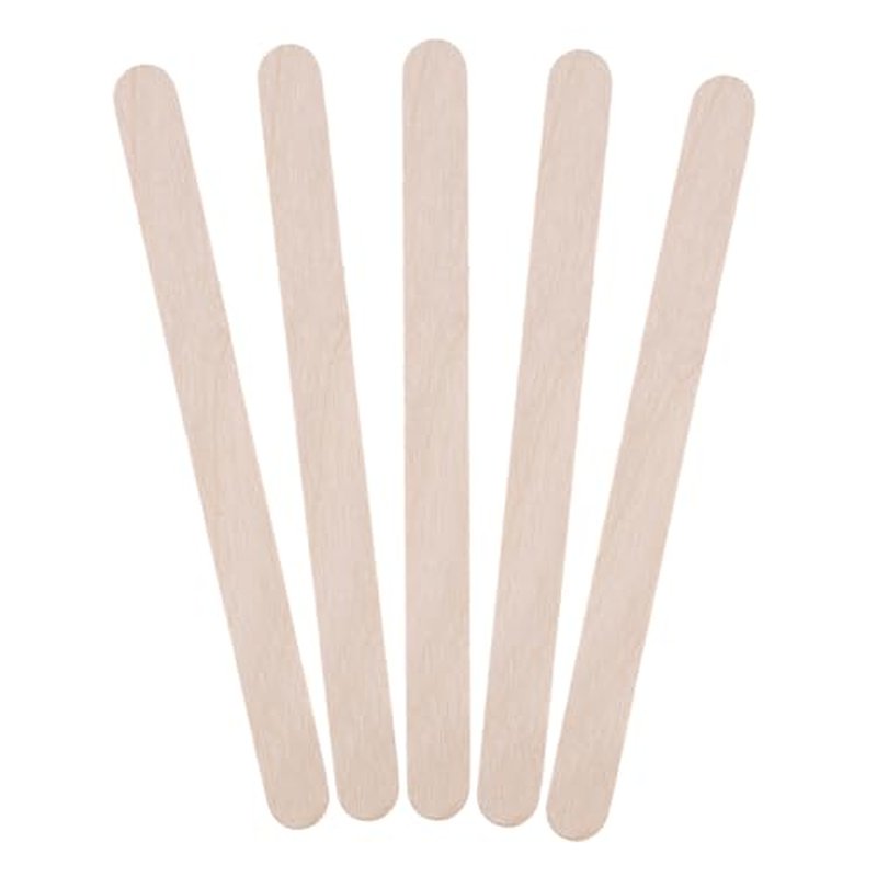 200/500/1000pcs 4.5 Inch Wooden Craft Sticks, Hair Removal Wax Sticks for Eyebrow and Body, Wax Wiping Tools,Natural Wood Popsicle Ice Cream Sticks,Art Projects DIY Wood Crafts