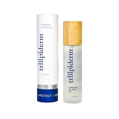 Trilipiderm Hydrating All-Body Oil ? Ultra-Moisturizing, Vitamin-Rich Lipid Replacement, 4oz. Glass and Bamboo Spray Bottle