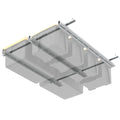 WALMANN Overhead Garage Storage Rack with Ceiling Bin Rails - White