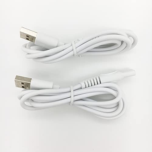 Charger Cord Replacement for Finishing Touch Flawless Legs Shaver Women Electric Trimmer - 5V USB Power Cable (2-Pack) (NOT for Flawless body razor and Flawless Nu razor)