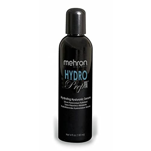 Mehron Hydro Prep Pro Hydrating Hyaluronic Acid Serum| Moisturizing and Hydrating Hyaluronic Face Serum for Face | Gel Makeup Primer 4 fl oz (120 ml)