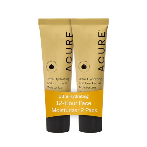 Acure Ultra Hydrating Facial Cream 12 Hour Moisturizer Vegan 1.7 Fl Oz Pack of 2