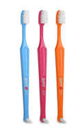 Paro S27 Soft Toothbrush 3 Rows, 27 Tufts, Replaceable Interspace - Multi-Color 3 Pack