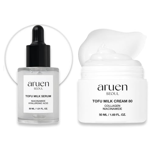 Fermented Tofu Collagen Jelly Serum+Cream Duo - 24hrs Fermented Soy Milk + Bean Essence + 2% Niacinamide