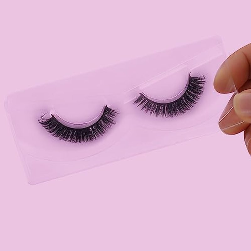3 Pairs D curl lashes,Cat Eye Faux Mink Russian Lashes,Fluffy Volume False Eyelashes Strip that Look Like extensions,Dramatic Glam Natural Wispy Lightweight Reusable DD Curl Lash Set(Jasmine)
