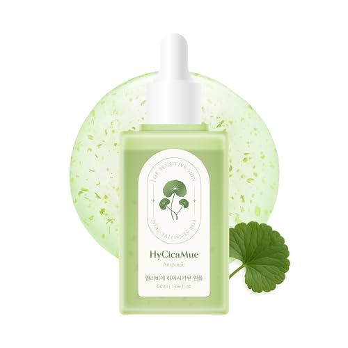 HyCicaMue Ampoule | Lightweight Calming Serum for Sebum Control, Pore Soothing & Barrier Care | Cica, Hyaluronic Acid, Vegan Mucin | Smooth & Fast-Absorbing, Non Comedogenic | Korean Skin Care