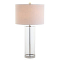 Jonathan Y Collins Glass Table Lamp 29in - Clear/Chrome